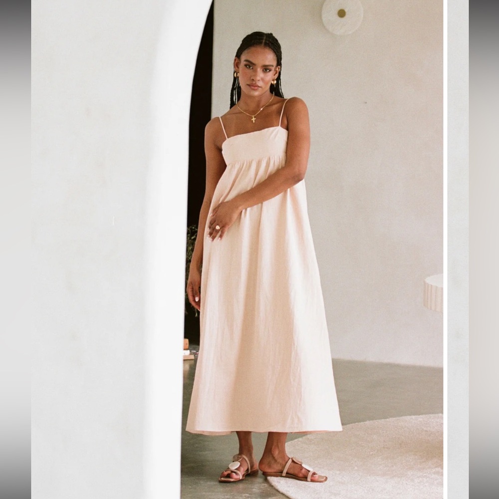 Sabo Skirt Cream Maxi Dress